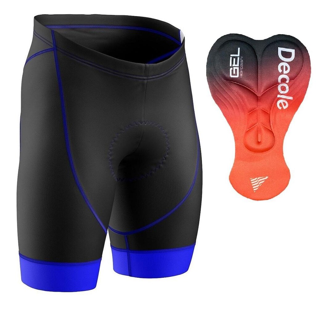 Bermuda Ciclismo Masculina Compressão Forro Gel D80 Barra Dupla UV50+