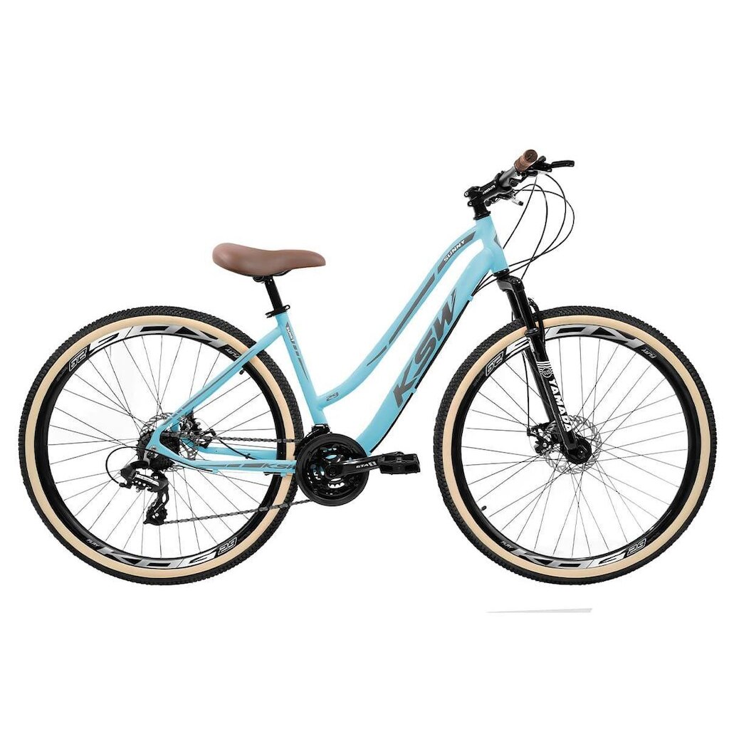 Bicicleta Aro 29 KSW Sunny Retrô Feminina 21 Marchas Freio a Disco e Suspensão