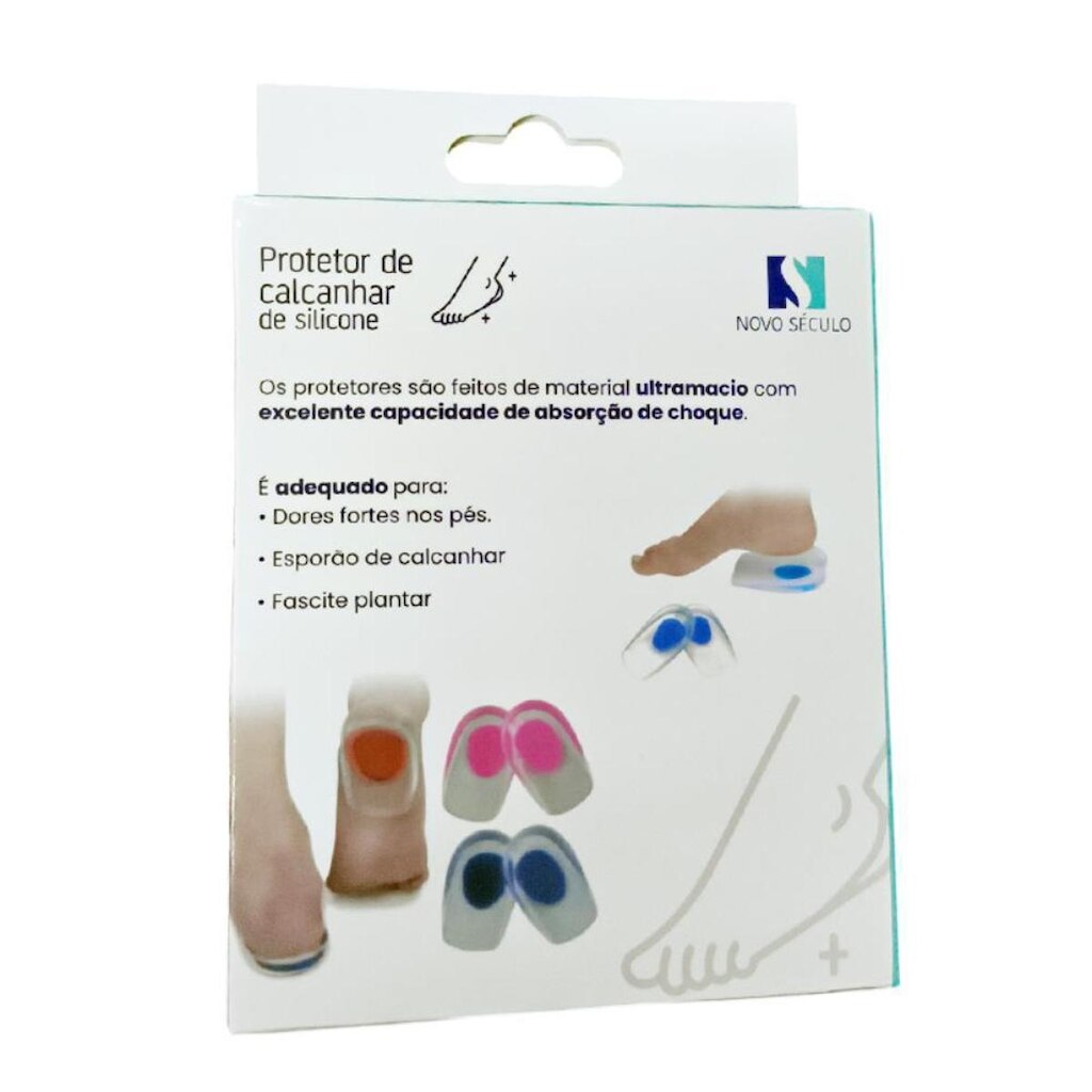 Calcanheira De Silicone Ortopédica Meia Palmilha S4421