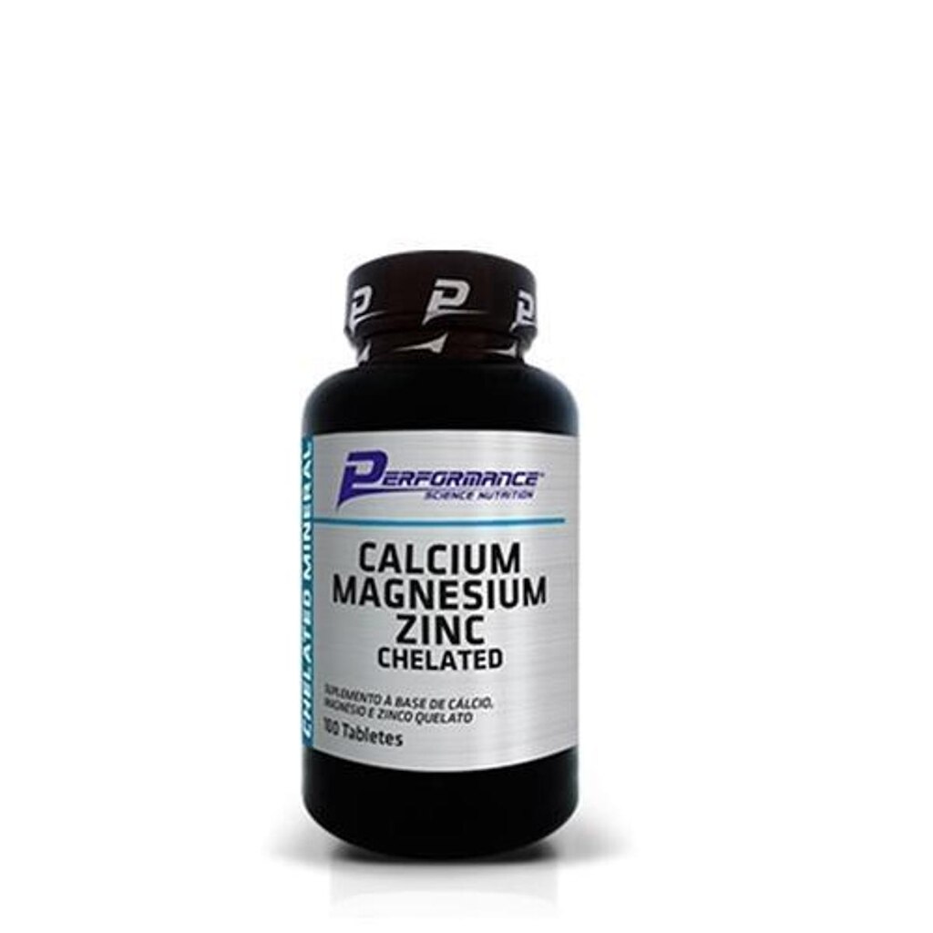 Calcio Magnesio Zinco Quelato Performance Nutrition - 100 Tabletes