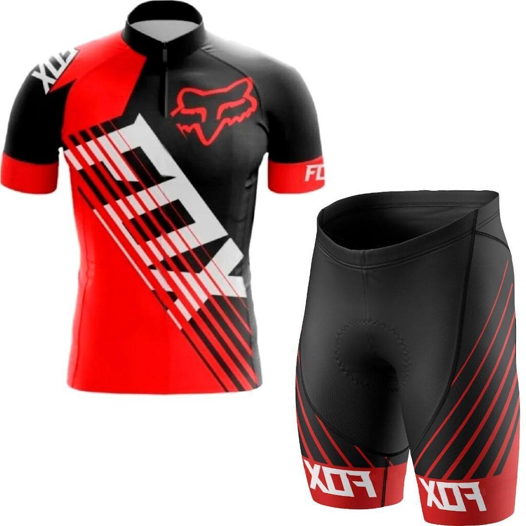 Conjunto Camisa Manga Curta E Bermuda Fox Ciclismo