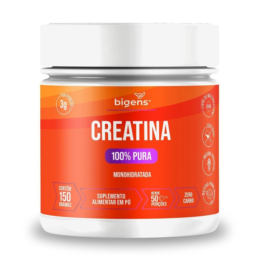 Creatina Monohidratada Micronizada 100% Pura 150g - Bigens