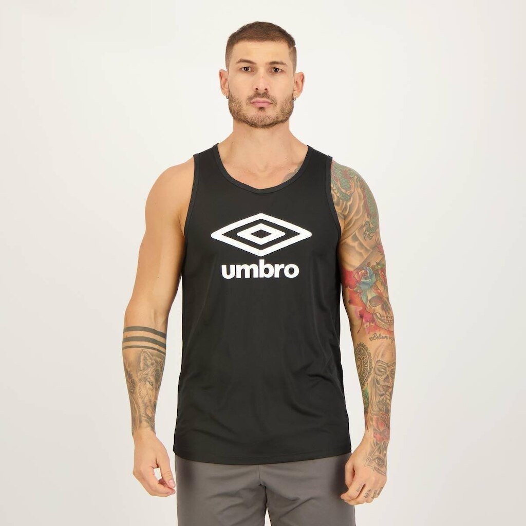 Regata Umbro Essential Diamond Preta e Branca