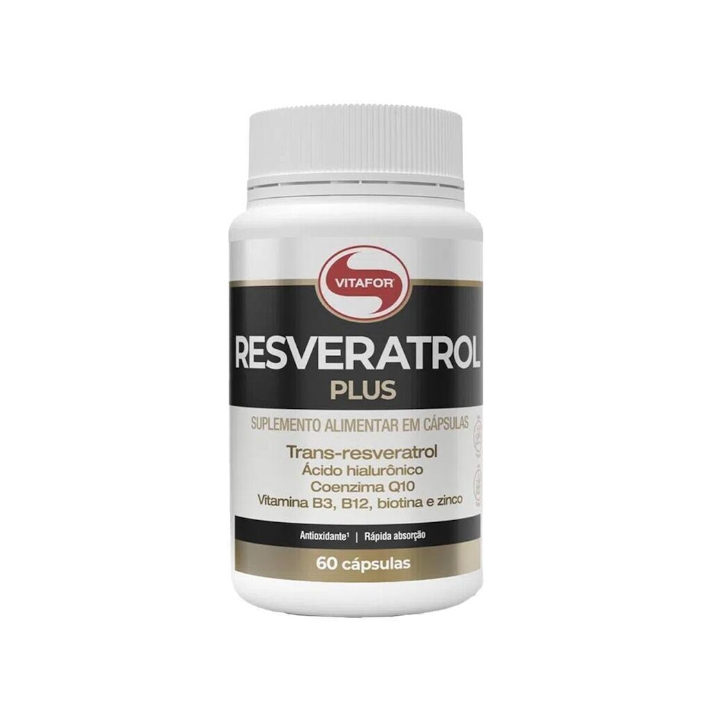 Resveratrol Plus 60 Capsulas Vitafor Acido Hialuronico Q10