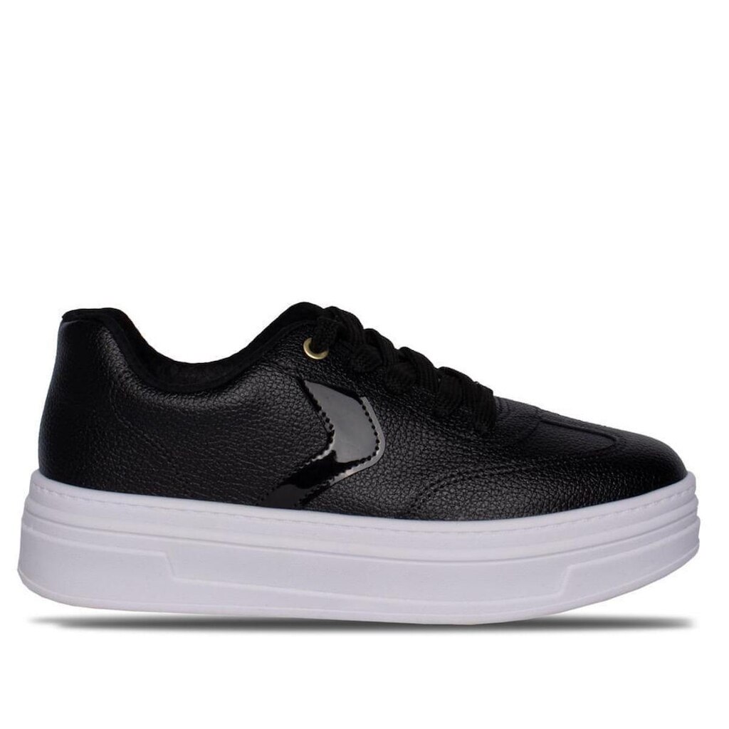 Tênis Feminino Beira Rio Casual Napa Texturizada Preto