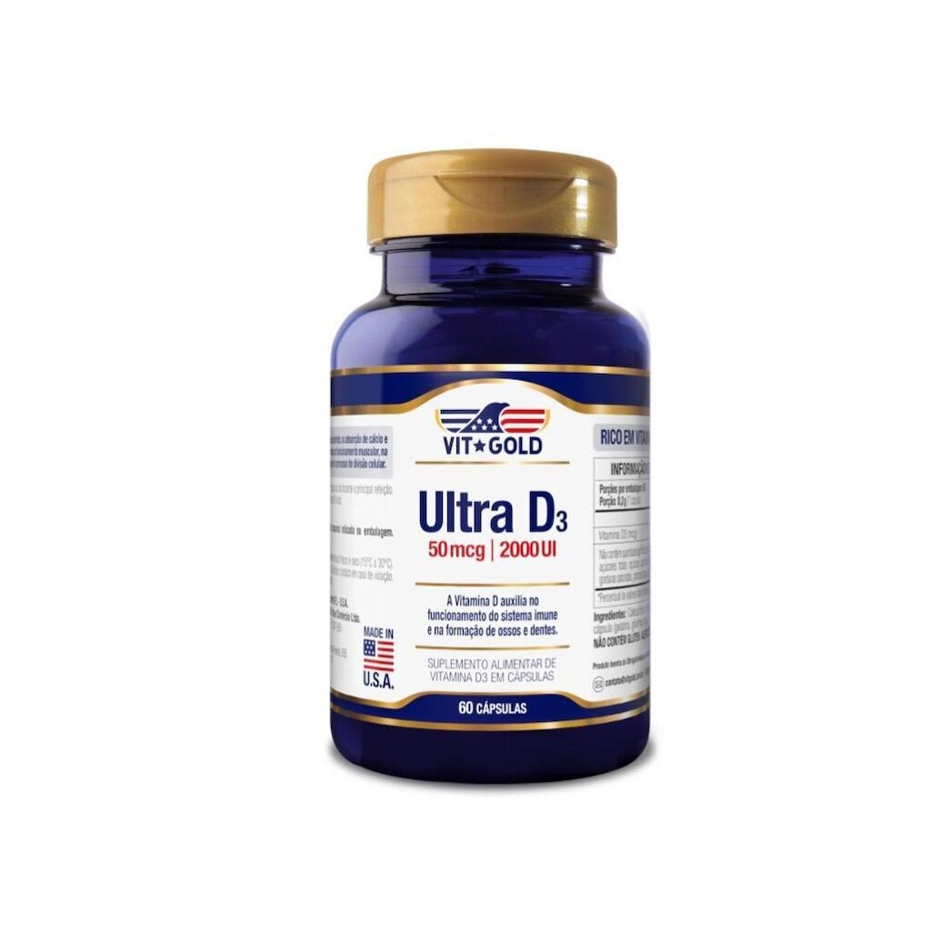 Vitamina Ultra D3 2.000 Ui Vitgold 60 cápsulas